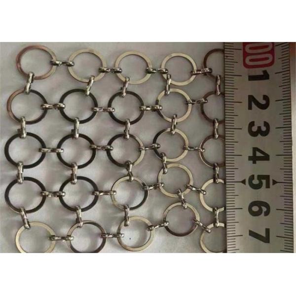 2.7mm Thickness For Hotel Decoration Circle Brass Wire Mesh Panels