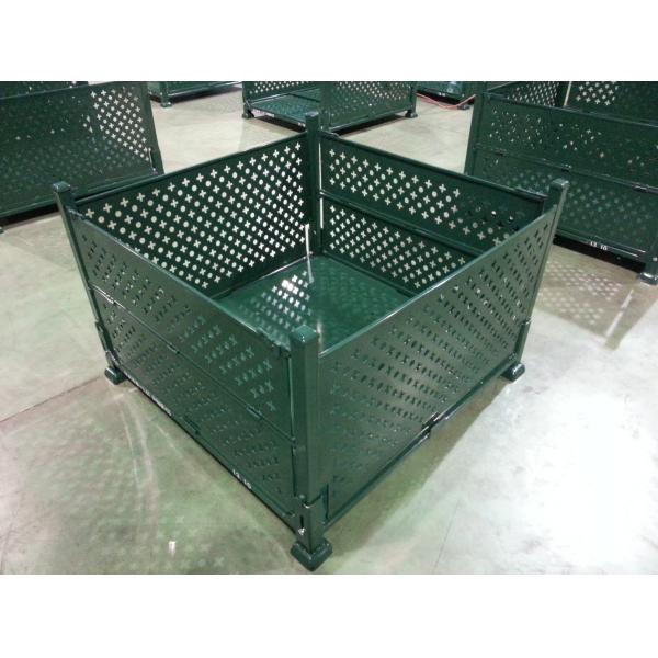 Buy 1500KG Capacity Stackable 6.0mm Folding Wire Mesh Container at wholesale prices