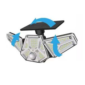 1.5W 133pcs Chip Solar Powered Garden Lights 3 Head 360 Degree Adjust 2200mAh