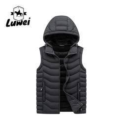 Custom Embroidered Windbreaker Hooded Sleeveless Utility Coat Thickened Men's