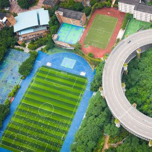 Gauge 3/16'' Artificial Turf Grass Football Pitch 11000 Dtex Carpet Roll