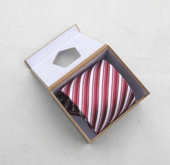 Square shape custom printed luxury paper packaging necktie gift box with window