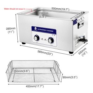 SUS304 360W 22L Tabletop Ultrasonic Cleaner Timer / Heater Adjustable With SS