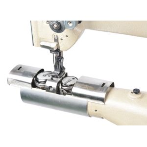 28mm Large Bobbin 220V Genuine Leather Double Needle Sewing Machine