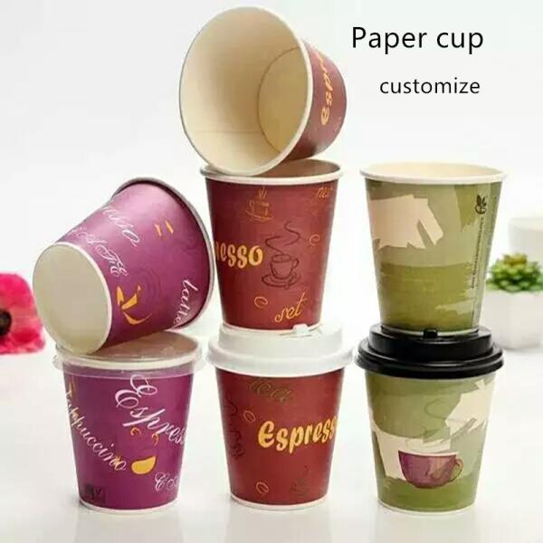 Compostable PLA Lined 280gsm Bamboo Fiber Paper Drinking Cups