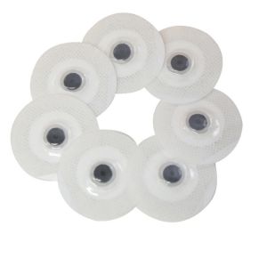 White Round Disposable ECG Electrodes Medical Adult 50mm Diameter