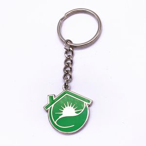 Fashion Size Custom Metal Keychains Brass / Zinc Alloy Iron Material