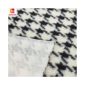 Printed Patterned Sherpa Fleece Fabric 300gsm 150D For Blankets