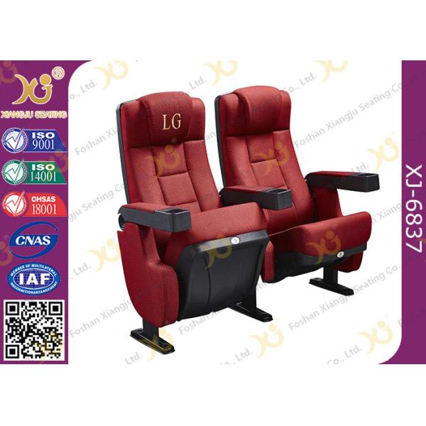 Buy Red Foldable Auditorium Theater Seating Chairs Used Movie Cinema Seats Fixed Backs at wholesale prices