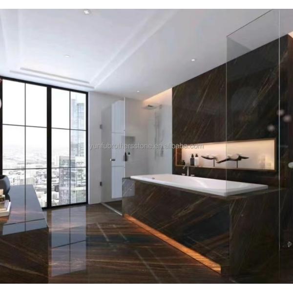 Modern Style Hotel Flooring Sheet Customized Golden Sand Quicksand Brown Granite Marble