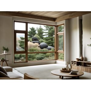 White Residential Aluminium Casement Windows Thermal Brake AAMA