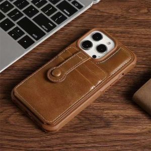 IPhone 13 Pro Max Compatible Vegan Leather Phone Case Slim Premium Classic
