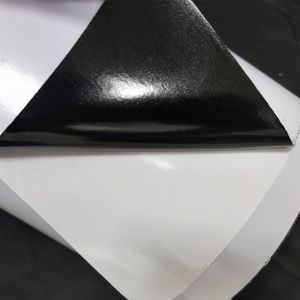 China Waterproof Self Adhesive Gloss Vinyl Black Permanent 120G Inkjet Film Roll on sale