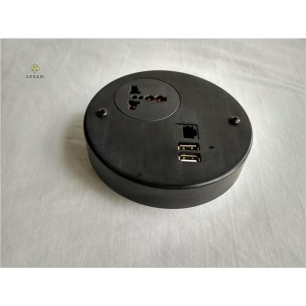 1 Plug Safe Accessories 220V , Black Usb Power Strip 12 Mouths Guarantee