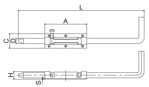 CX30 Security Unlock Sliding Door Bolt 300mm