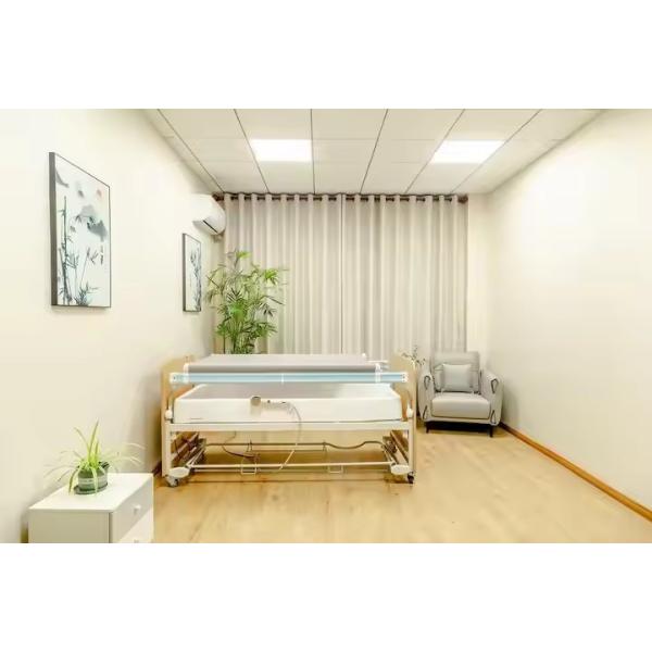 Intelligent suspended nursing bed suitable for elderly and disabled people's
