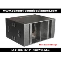 China Line Array Sound System / 2x18 Horn Loaded 4ohm 1200W Subwoofer For Concert And Living Event for sale