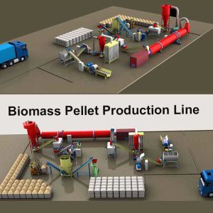 1T/H -5T/H Complete Wood Biomass Pellet Production Line Fire Pellet Making