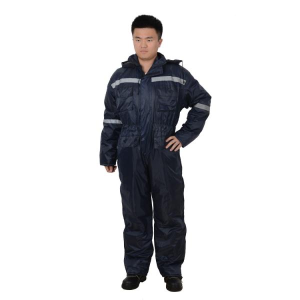 Buy 24mm Thickness Cotton Padded Winter Rain Coverall for Tough Working Environments at wholesale prices