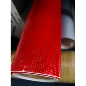 China Printable 300mic Self Adhesive PVC Vinyl Micron Prism Reflective Structure on sale