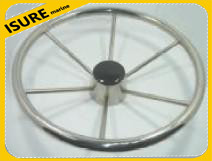 Stainless steel wheel W/finger grips 6-spoke