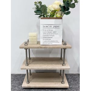 Multi Tier Marble Shelf Table Custom Craft Marble High Durability