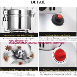 Powder Grinder 300g Electric Grain Mill Grinder Safety Upgraded Spice Grinder