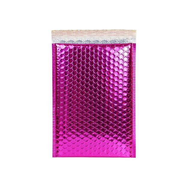 Rose Magenta Aluminized Film Bubble Bags Corner Shaped Air Columns For Optimal Packing