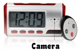 mini Desk Clock Camera with Motion Detection Alarm Clock DVR camera