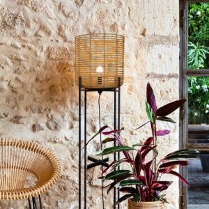 4 Legs Wicker Rattan Floor Lamps For Living Room Atmosphere