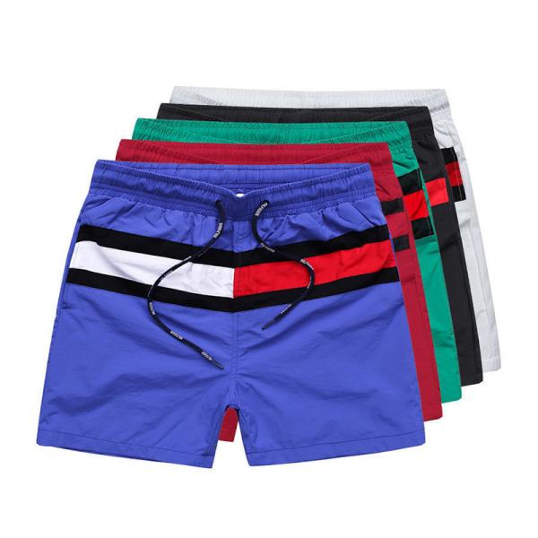 Oem Factory Manufacturer Custom Logo Striped Men Exercise Shorts Quick Dry Youth
