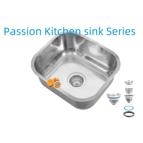 Porcelain Small bowl Undermount Stainless Steel Kitchen Sink farm hotel