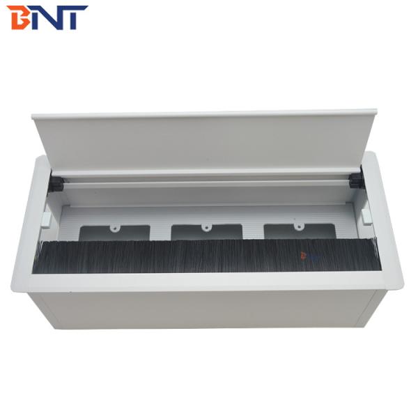 Buy Conference office room used aluminum table brush desk grommet box at wholesale prices
