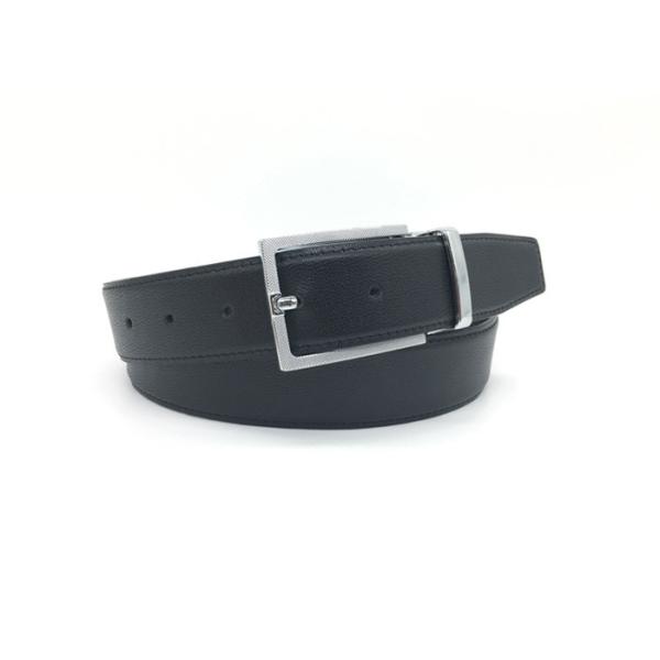 Buy Business And Casual Mens Leather Dress Belt Curved Strap With Metal Tip Buckle at wholesale prices