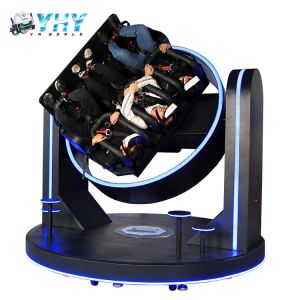 China 3 Players 1080 Degree 9D VR Simulator Virtual Reality Roller Coaster Game Machine on sale