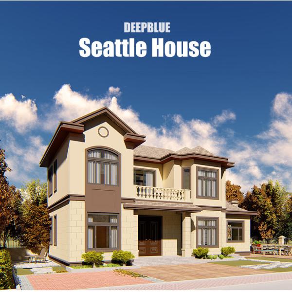 2 Storey Prefabricated Villa House With Light Steel Framing House Kits