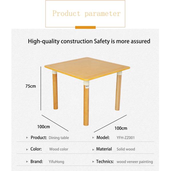 Minimalist Wooden Table Set Conference Solid Wood Kitchen Tables Moisture Proof