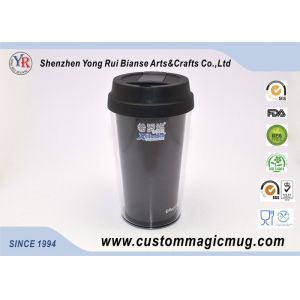 ODM Reusable Fasion Office Coffee Double Wall Plastic Cup With Silicone Lid
