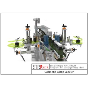 Cosmetic Bottle Labeling Machine Wrap Around 1500 Mm