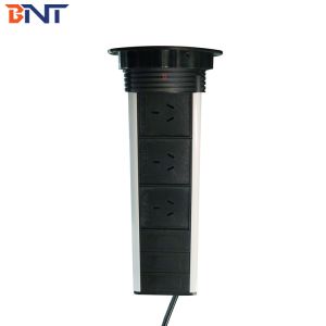 kitchen type desktop socket with UK power plug motorized pop up socket