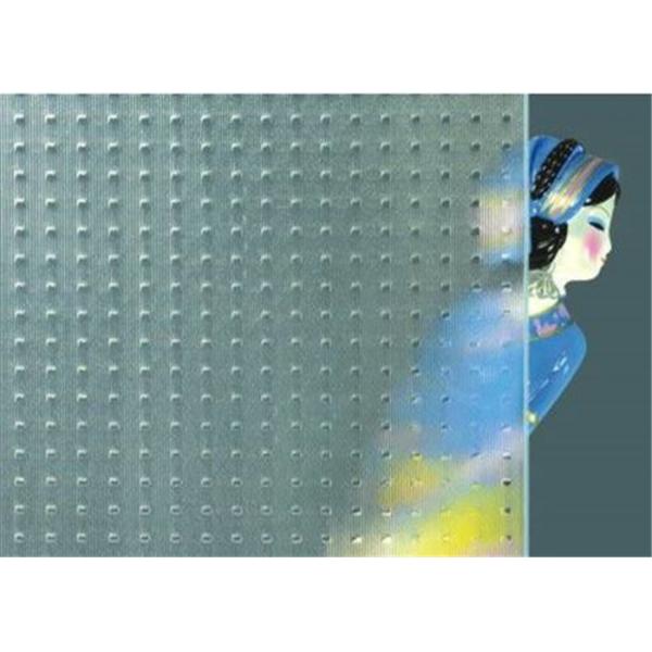 Diamond / Nashiji Decorative Patterned Glass Flat Shape For Construction