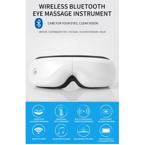 White Rechargeable Eye Massager With Heat And Cooling CE FCC