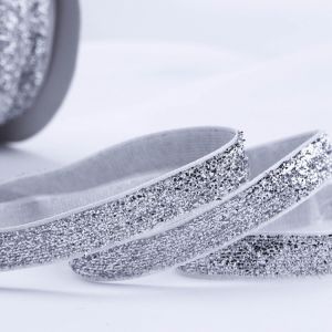 Stretch Velvet Present Wrapping Accessories 1 Inch Glitter Elastic Metallic