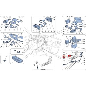 For Ferrari 458 Speciale Powered Rear Screen Button OEM 311251