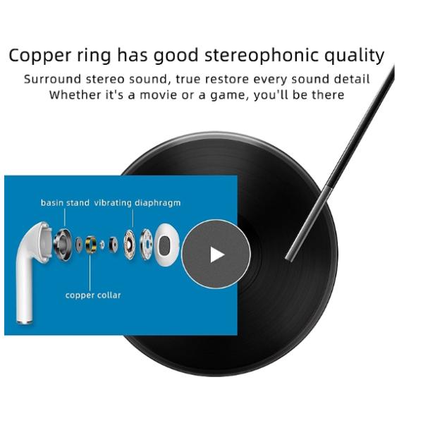 Black I27 TWS 35mAh Airpods 2 Earbuds With Rubber Coating