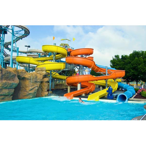Water Amusement Entertainment Outdoor Games Fiberglass Slide for Children