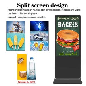 High Definition 32 Inch Vertical Digital Signage Display With Android Octa Core