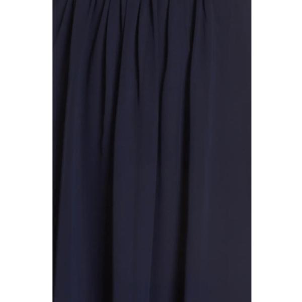 Stunning Factory Custom-made Size High/Low Blue Chiffon Evening Dress Gown Strapless V-Neck A-Line Sleeveless V-back