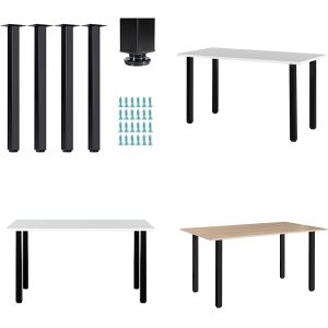 Black Metal Table Legs 28 Inch Table Legs Set Of 4 Square