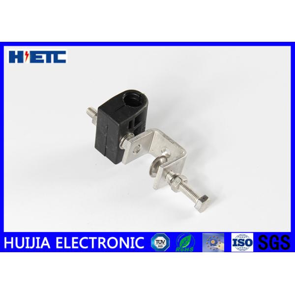 Plastic Through Type Feeder Cable Clips Black For 1/4" Feeder Cable Telecom